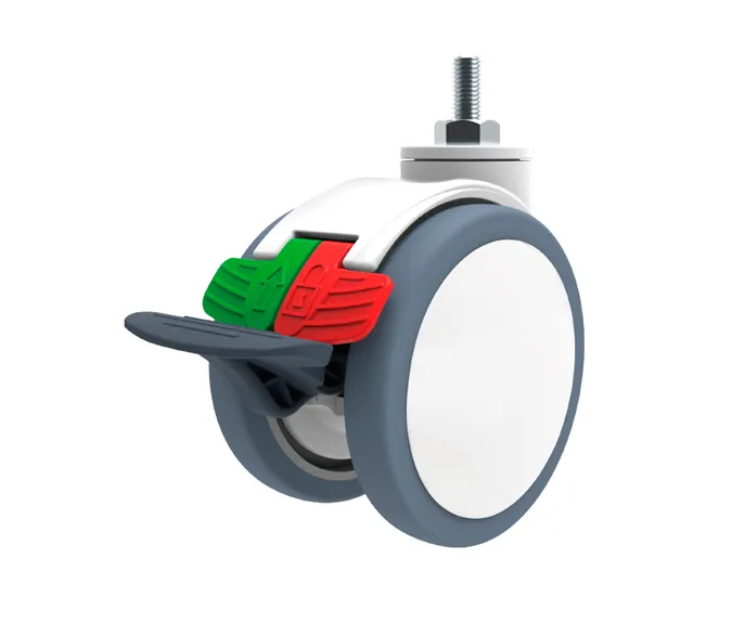 rdsd series 125 mm twin wheel caster three pedals manufacturers