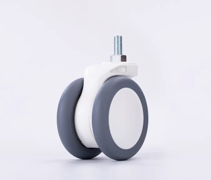 m series 100 mm twin wheel caster